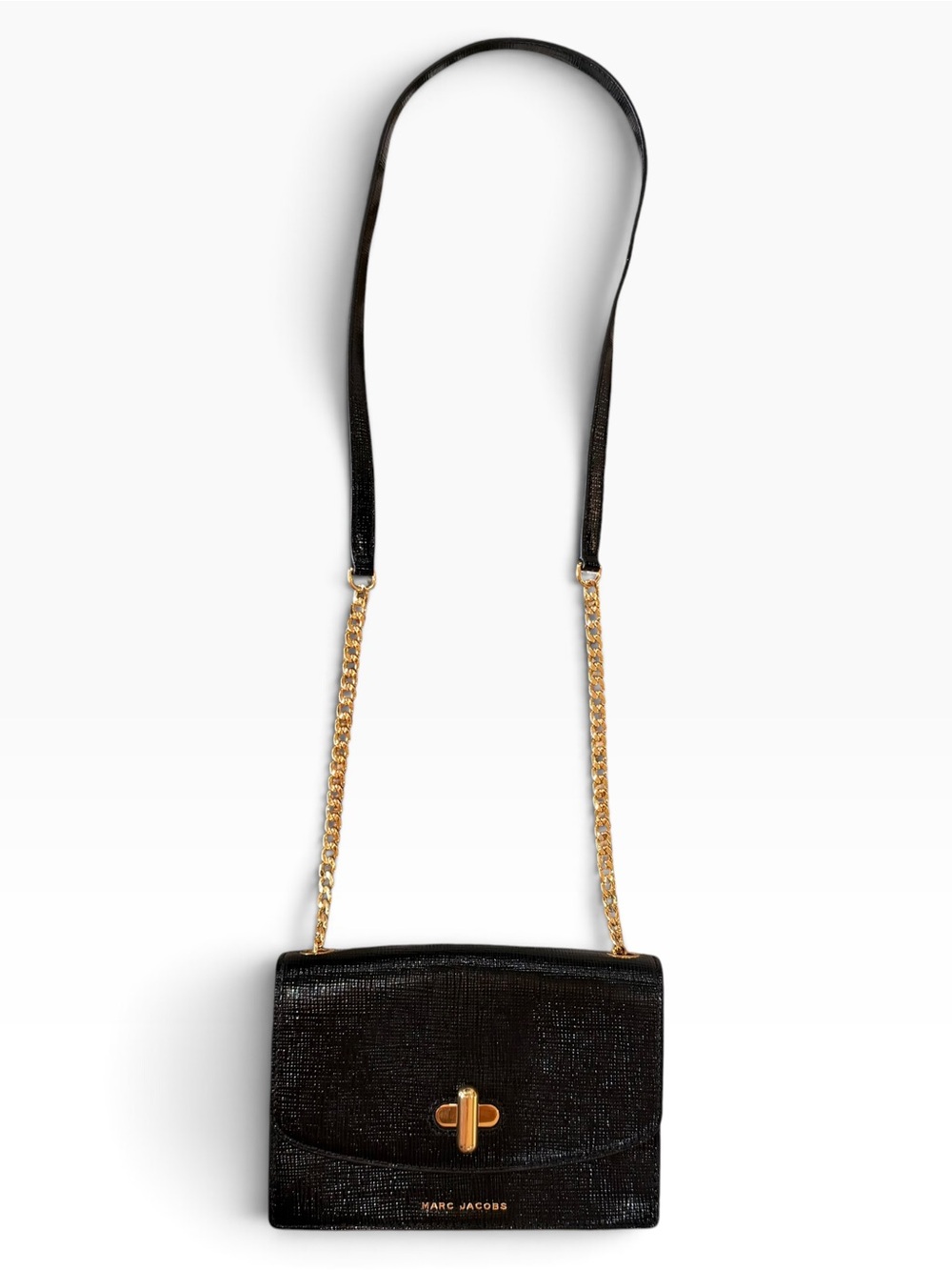 LIKE NEW Marc Jacobs The Turnlock Leather Crossbody Bag - Black - Picture 2 of 16